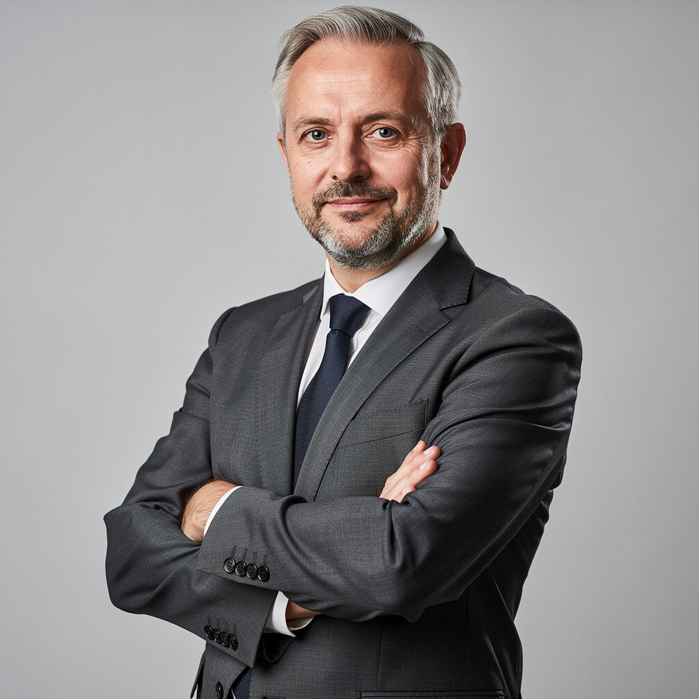 Studio portrait of a senior businessman