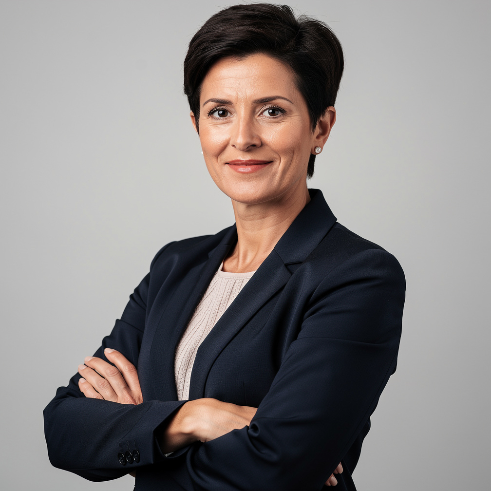 Studio portrait of a confident businesswoman