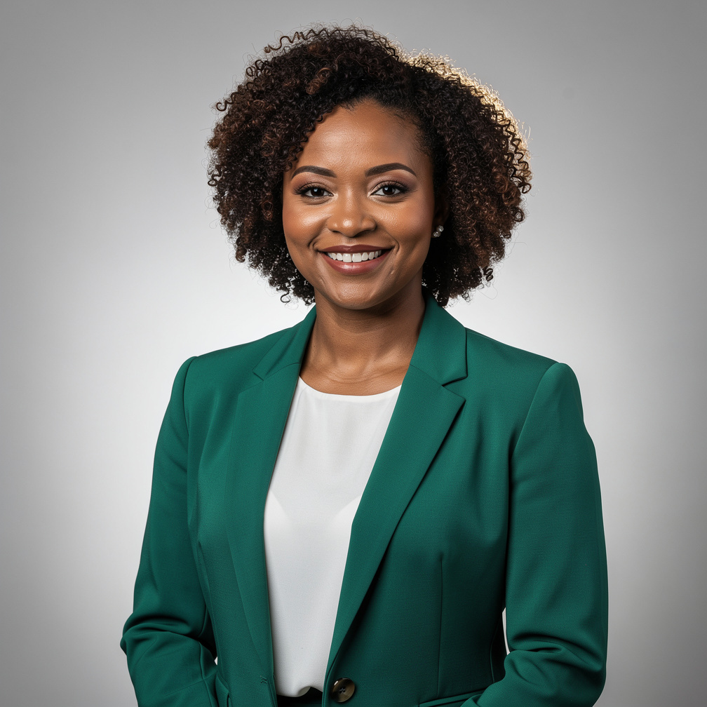 Studio portrait of a businesswoman of African descent